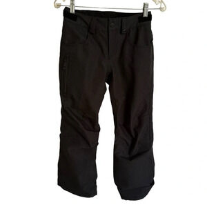 Burton Boys Small 7/8 Dark Gray Insulated Snowboard Pants Dry Ride Room to Grow